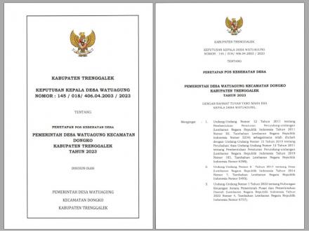 Keputusan Kepala Desa Watuagung (145/018/406.04.2003/2023)